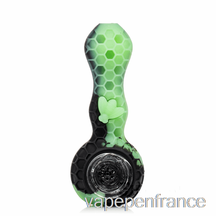 Cuillère En Silicone Stratus Bee Noir / Slime Uv (noir / Vert Uv) Stylo Vape